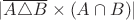 $| \overline{A \triangle B} \times (A\cap B)|$