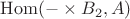 $\mathrm{Hom}(-\times B_2, A)$