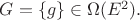 $G=\{ g \}\in \Omega (E^2).$
