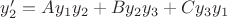 $y'_2=Ay_{1}y_2+By_2y_{3}+Cy_{3}y_{1}$