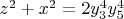 $z^2+x^2=2y_3^4 y_5^4$