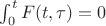 $ \int^t_0 F(t,\tau) = 0$ $ \int^t_0 F(t,\tau) = 0$