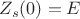 $Z_s(0)= E$