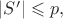 $|S'|\leqslant p,$