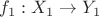 $f_1: X_1\to Y_1$