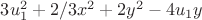 $3u_1^{2}+2/3x^{2}+2y^{2}-4u_1y$