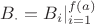 $B_{\cdot}= B_i|_{i=1}^{f(a)}$