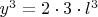 $y^3=2\cdot 3 \cdot l^3$