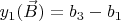 $y_1(\vec{B})=b_3-b_1$