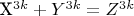 X^{3k}+Y^{3k}=Z^{3k}