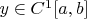 $y \in C^1[a,b]$