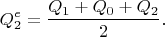 $$Q_2^e=\frac{Q_1+Q_0+Q_2}{2}.$$