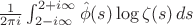 $\frac{1}{2\pi i} \int_{2-i\infty}^{2+i\infty} \hat{\phi}(s) \log \zeta(s) \, ds$
