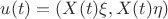 $u(t)=(X(t)\xi,X(t)\eta)$