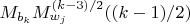 $M_{b_k} M_{w_j}^{(k-3)/2} ((k-1)/2)$