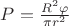 $P=\frac{R^2\varphi}{\pi r^2}$