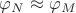 $\varphi_N\approx\varphi_M$