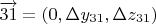 $\overrightarrow{31}=(0,\Delta y_{31},\Delta z_{31})$