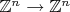 $\mathbb{Z}^n\to \mathbb{Z}^n$