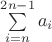 $\sum\limits_{i=n}^{2n - 1} a_i$