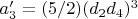 $a'_3=(5/2) (d_2 d_4)^3$