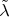 $\tilde{\lambda}$