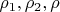 $\rho_1, \rho_2, \rho$