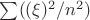$\sum((\xi)^2/n^2)$