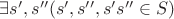 $\exists s',s'' (s',s'',s's''\in S)$