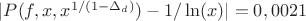 $|P(f,x,x^{1/(1-\Delta_d)})-1/\ln(x)|=0,0021$