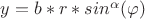 $y=b*r*sin^\alpha(\varphi)$