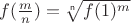 $f(\frac{m}{n}) =  \sqrt[\mathsf n]{f(1)^{m}}$