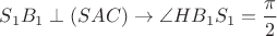 $S_1B_1 \perp (SAC) \to \angle HB_1S_1=\dfrac{\pi}{2}$