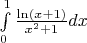 $\int\limits_{0}^{1}\frac{\ln (x+1)}{x^2+1}dx$