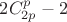 $2C_{2p}^p - 2$