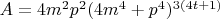 $A=4m^2p^2(4m^4+p^4)^{3(4t+1)}$
