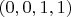 $(0, 0, 1, 1)$