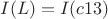 $I(L)=I(c13)$