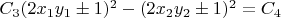 $C_3(2x_1 y_1\pm1)^2-(2x_2 y_2\pm1)^2=C_4$