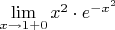 $\lim\limits_{x\to 1+0}x^2\cdot e^{-x^2}$