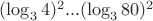 $(\log_3 4)^2...(\log_3 80)^2$