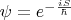 $\psi = e^{-\frac{iS}{\hbar}}$