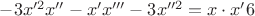 $-3x'^2x''-x'x'''-3x''^2=x\cdot x'6$