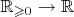 $\mathbb R_{\geqslant 0} \to \mathbb R$