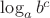 $\log_ab^c$