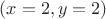 $(x=2,y=2)$