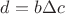 $d=b\Delta c$