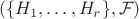 $(\{H_1, \ldots, H_r\}, \mathcal{F})$