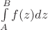 $\int\limits_{A}^{B}f(z)dz$