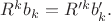 $R^kb_k=R'^kb'_k.$ $R^kb_k=R'^kb'_k.$